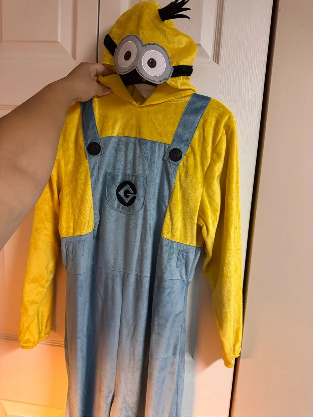 Yellow & Blue Kids Minion-Style Hooded Costume